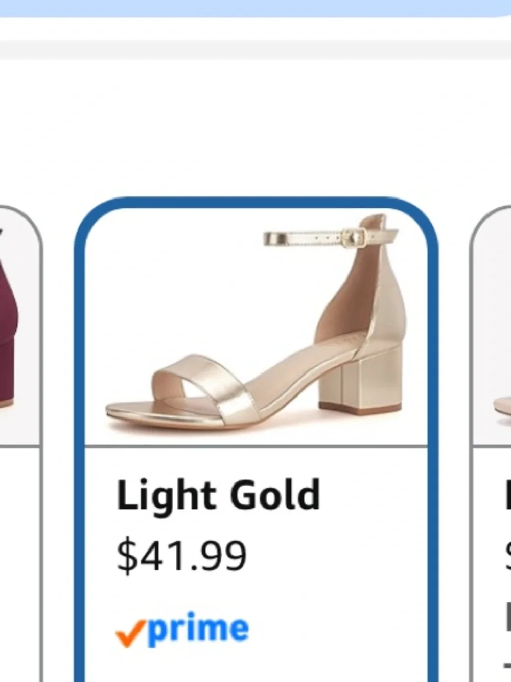 Metallic Gold Ankle-Strap Block Heel Sandals